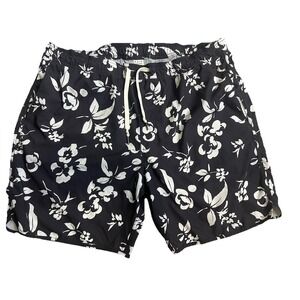 Fair Harbor Shorts Mens XXL Blue Swim Trunks Lined 8" Inseam Polyester Hawaiian